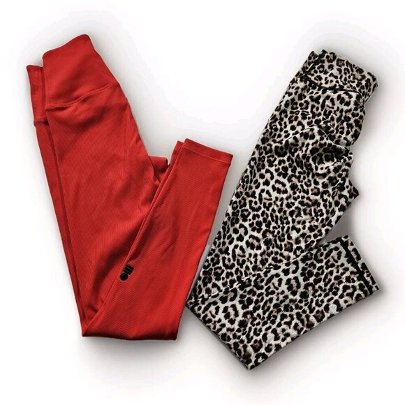 Leggings Womens XS Lot of 2 Solid & Striped Zyia Stretch Bright Activewear Ankle - Picture 16 of 16